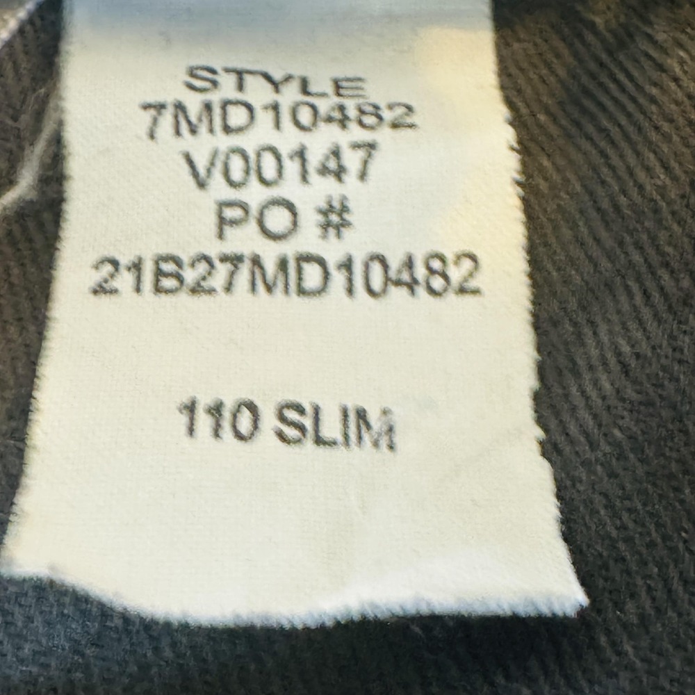 Lucky Brand 110 Slim Jeans Mens 36x32 Gray Charcoal Wash Slim Skinny Zip Fly - Picture 11 of 16